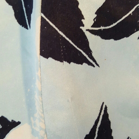 Banana Republic Blue Silk Floral Fit&Flare Trumpet - Picture 6 of 8